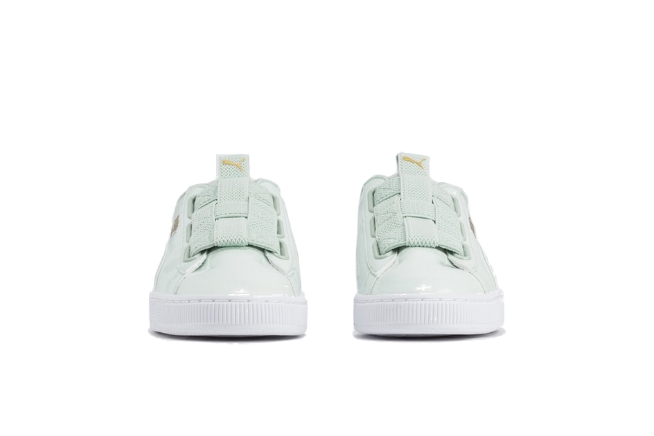 PUMA Basket Maze in Mint Green Patent Leather