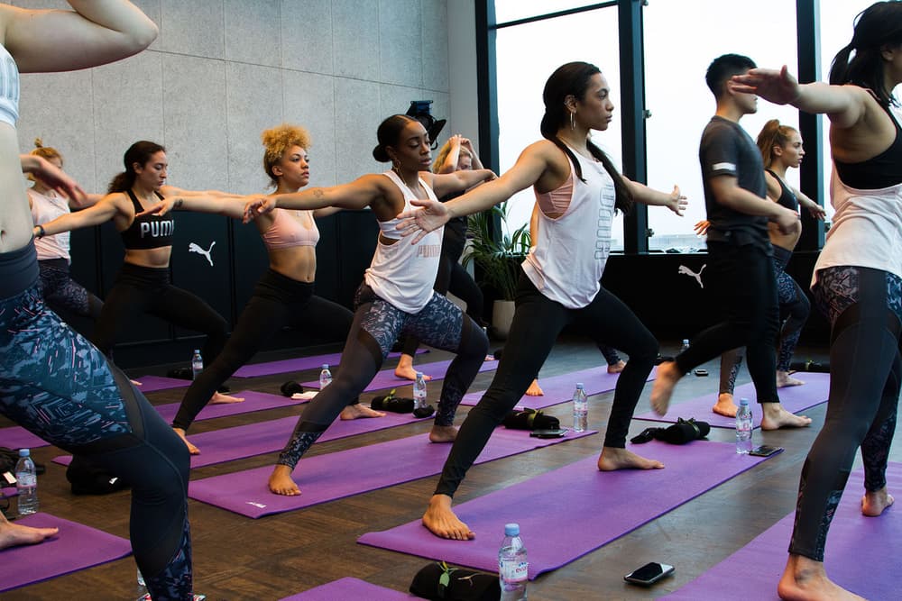 PUMA store harrods london mens women's fitness performance brunch event east london ace hotel shoreditch mel wells en pointe yoga