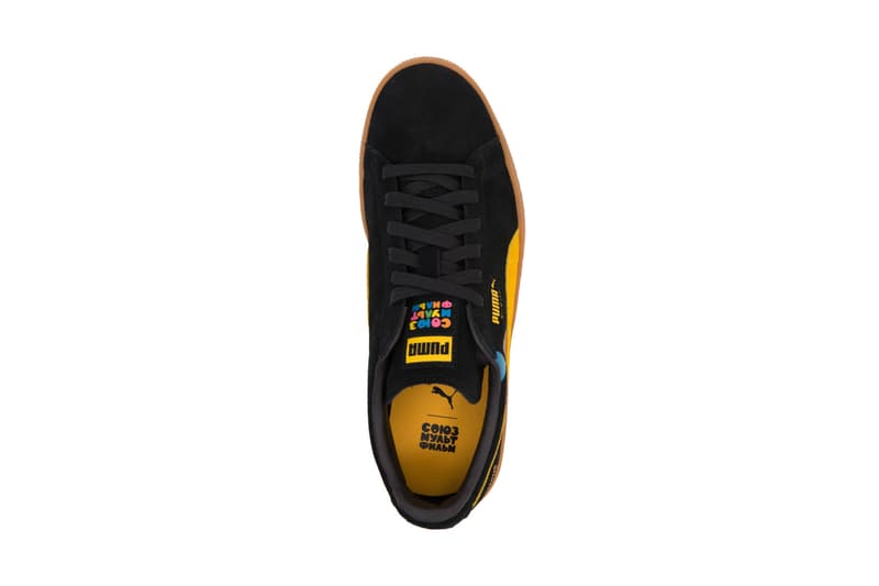 PUMA Suede x Soyuzmultfilm Collaboration Sneakers Animation Illustration Blue Black Yellow Silhouette