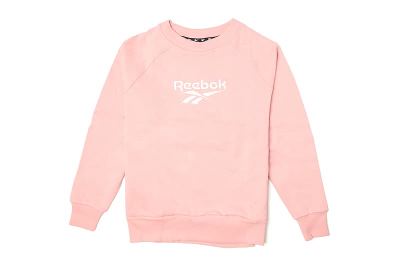 Reebok Millennial Pink Sweatshirt Sweatpants Set Logo Track Pants Pastel Chalk Women's Athleisure where to buy naked