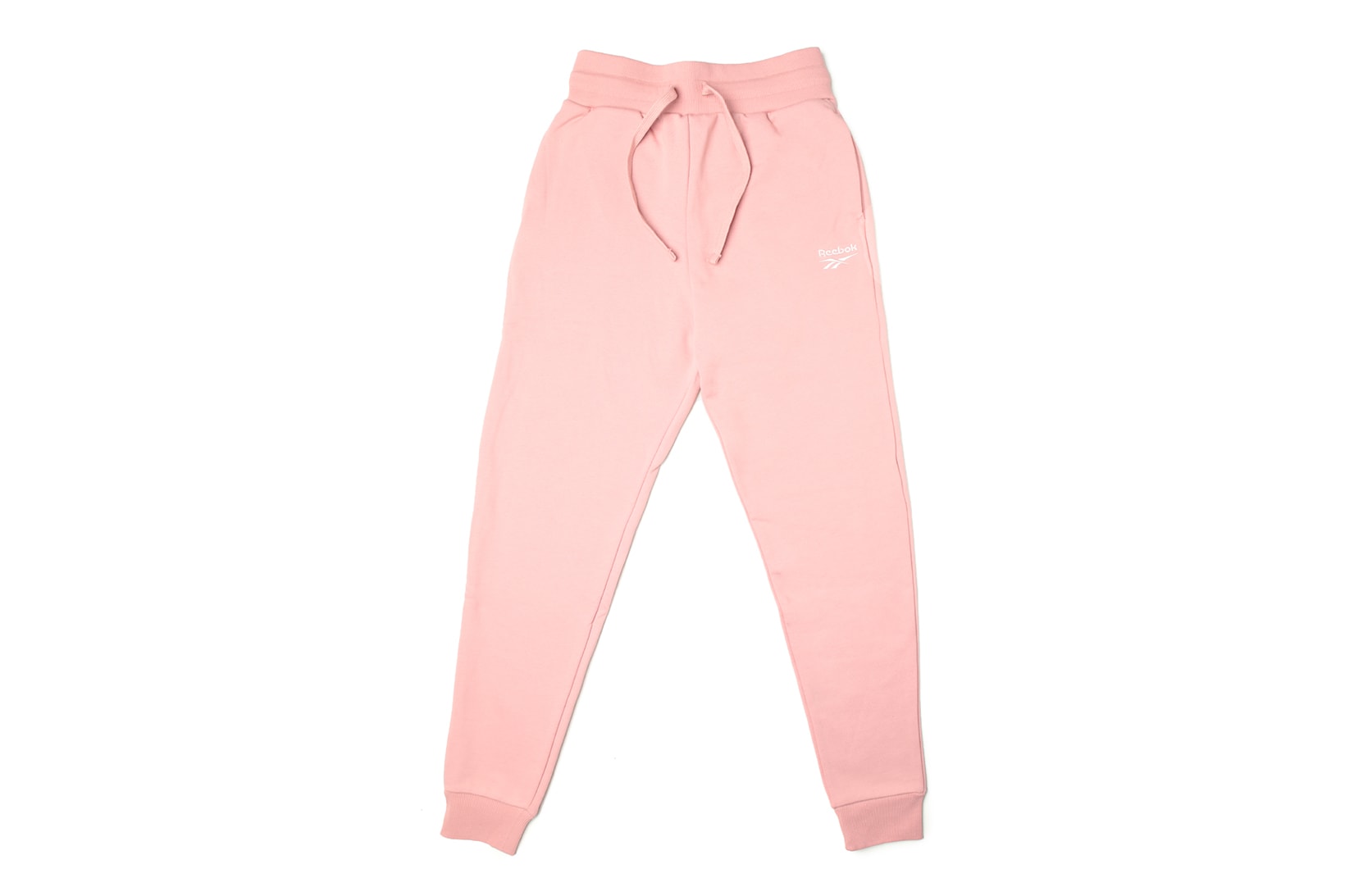 Reebok Millennial Pink Sweatshirt Sweatpants Set Logo Track Pants Pastel Chalk Women's Athleisure where to buy naked