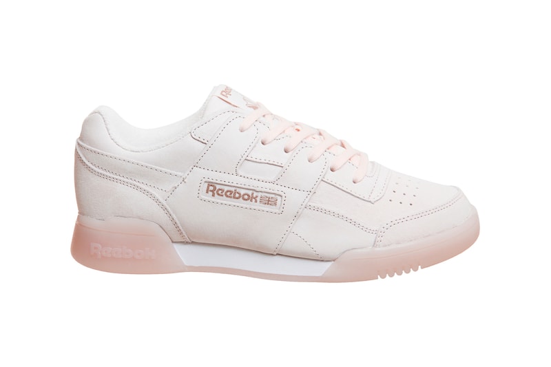 Reebok Workout Plus Pastel Pink Rose Gold metallic light sneakers trainers women's girls ladies exclusive OFFICE where to buy