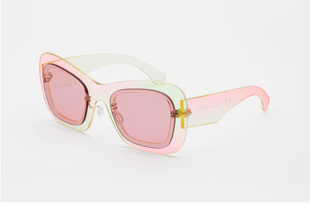 RETROSUPERFUTURE LAYERS Sunglasses Line Iridescent Pink