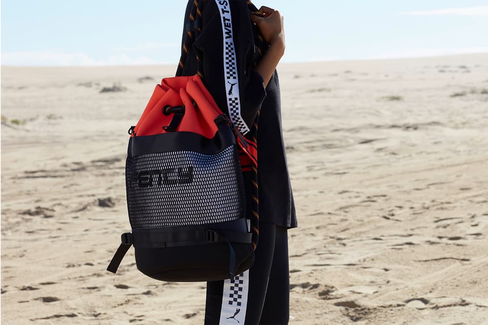 Fenty puma rihanna spring summer 2018 ss19 campaign slick woods scuba surf motosports cleated creeper neon fanny pack bum bag rucksack sneakerboots