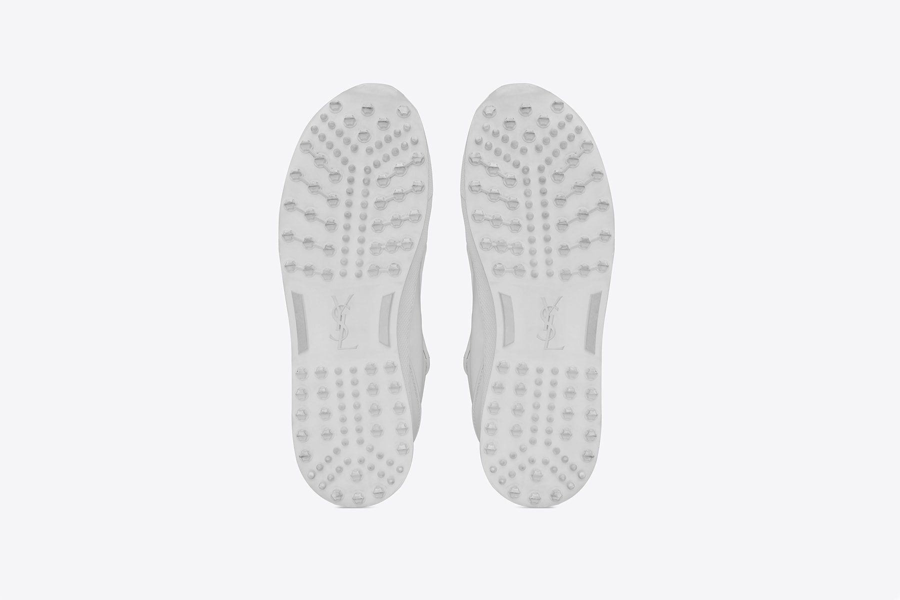 saint laurent jump sneaker premium white leather chunky shoe outsole sole bottom view tread