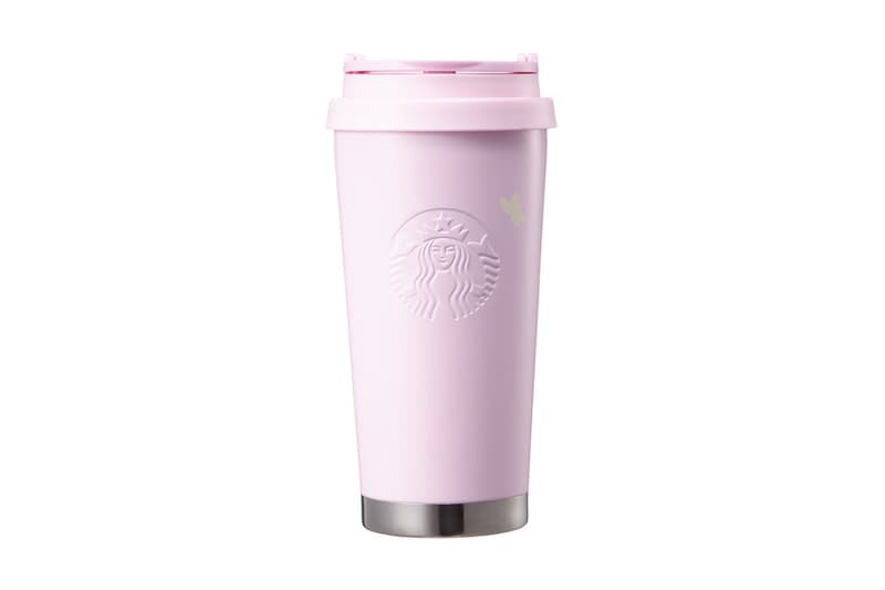 Starbucks Pastel Pink Light Purple Floral Cups millennial butterfly print pattern mug tumbler glass bottle where to buy korea merch merchandise