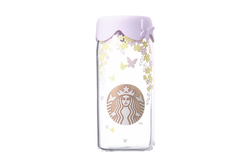 Starbucks Pastel Pink Light Purple Floral Cups millennial butterfly print pattern mug tumbler glass bottle where to buy korea merch merchandise