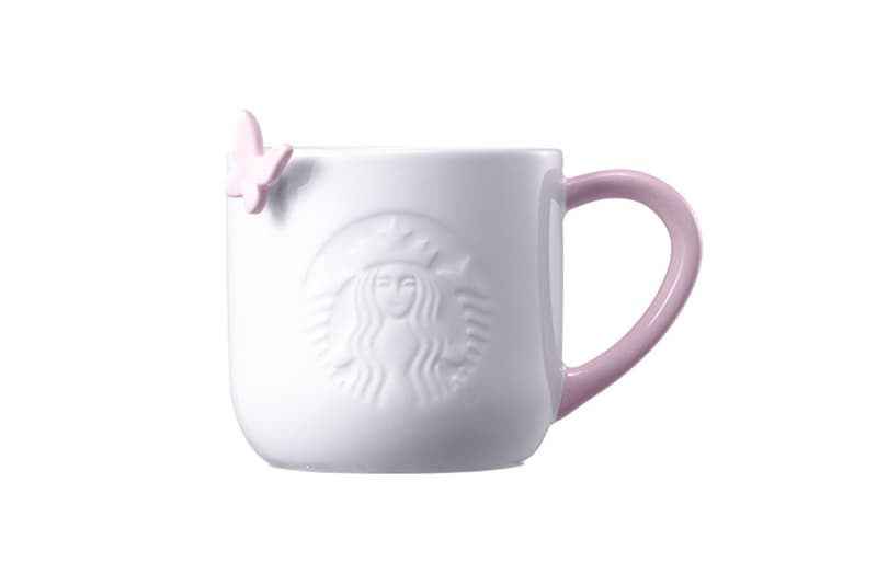 Starbucks Pastel Pink Light Purple Floral Cups millennial butterfly print pattern mug tumbler glass bottle where to buy korea merch merchandise