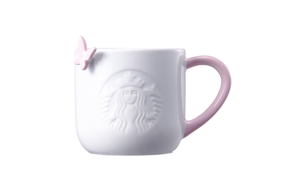 Pink Butterfly Starbucks 12oz Glass Can