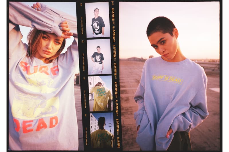 SURF IS DEAD "Dead Waves" Summer Lookbook Hoodies T-Shirt Crewneck Graphic Print Collection