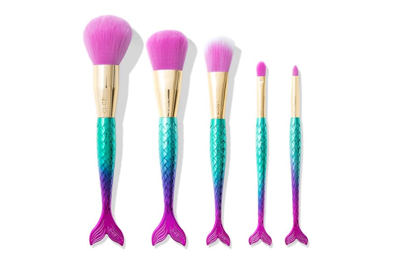 Tarte Cosmetics Holographic Mermaid Collection makeup glitter iridescent lipstick lipgloss eyeshadow shell set eyelash curler vegan brushes tail serum spray where to buy