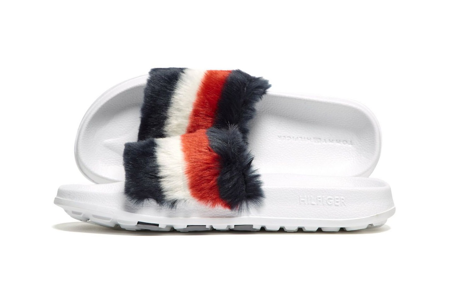 Tommy Hilfiger fluffy furry fuzzy mae lo slides sandals slip-ons summer footwear where to buy JD Sports