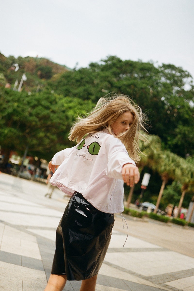 undercover jun takahashi hbxwm hbx editorial pink coach jacket pleather skirt park