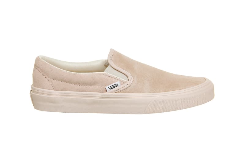 Vans Slip On Eggnog Silver Peony Pink Pastel Suede