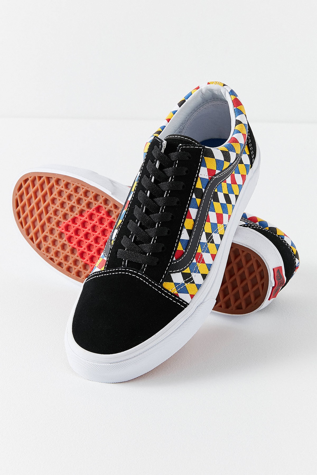 Vans Urban Outfitters Old Skool Diamonds Playing Cards Black Red Yellow Blue