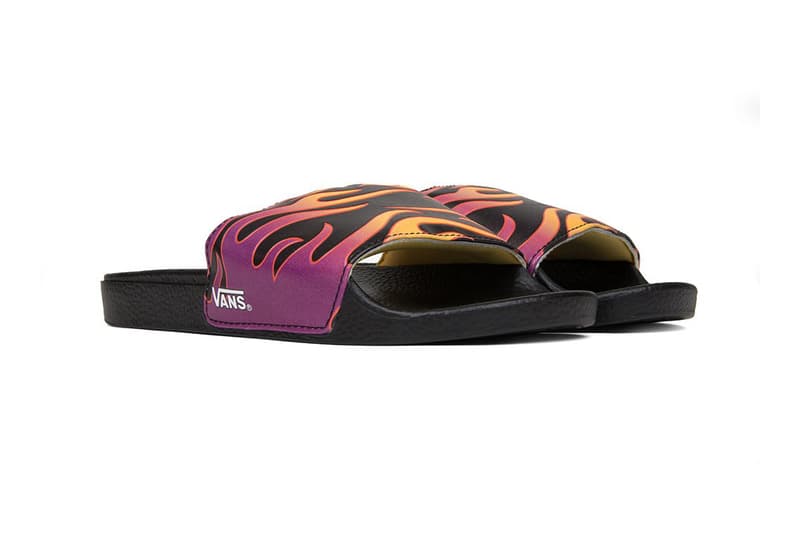 Vans Women's Graphic Flame Slides pool slip-on summer footwear fire blaze orange purple off the wall where to buy feature