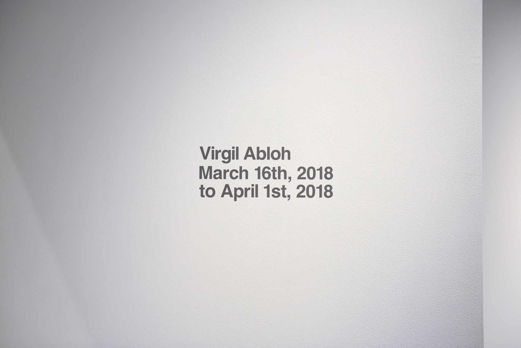 Virgil Abloh PAY PER VIEW Exhibit Kaikai Kiki Gallery Tokyo