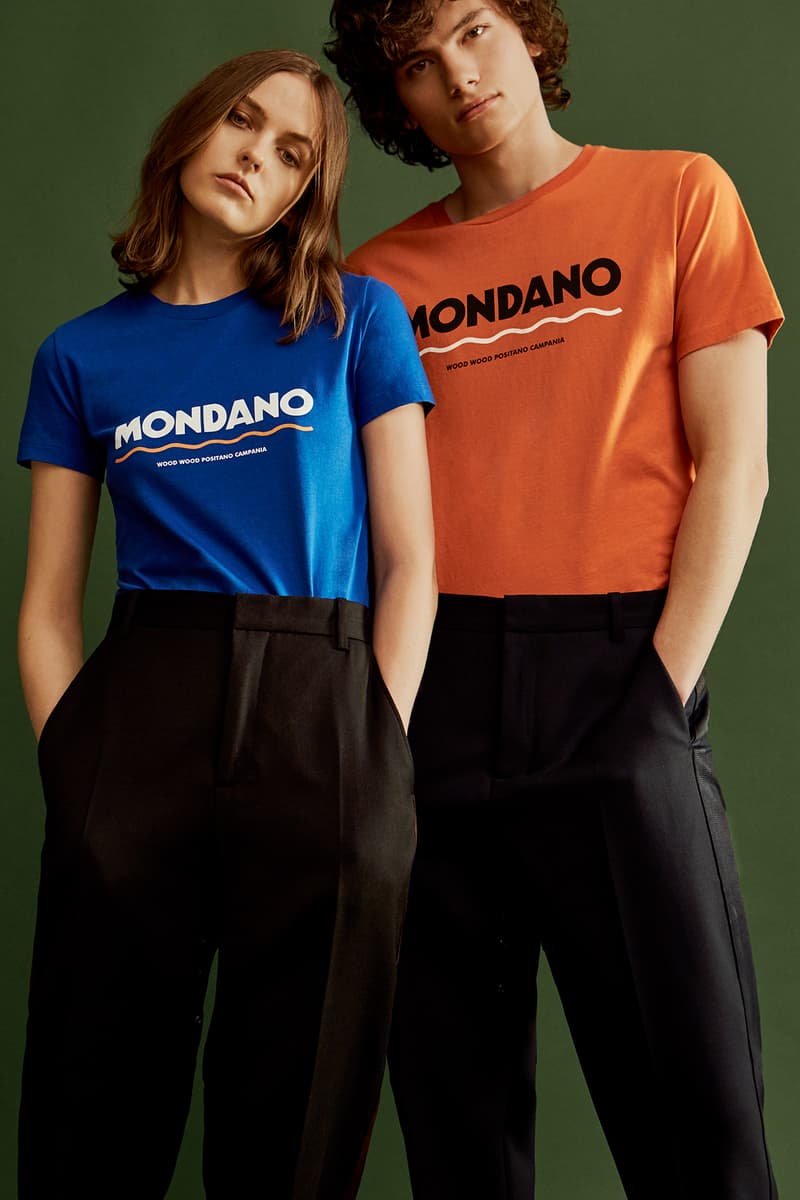 wood wood mid season drop spring summer hoodies tees bucket hats long sleeves blue orange tshirt mondano