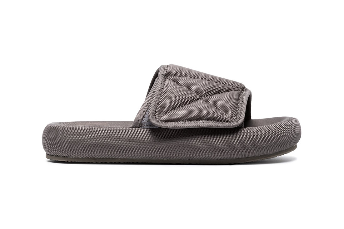 YEEZY Grey Flatform Slippers Kanye West Slides Slip on sandals where to buy mens women's unisex Browns brownsfashion