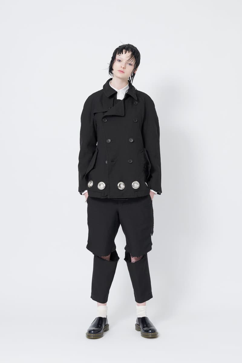 Black Comme des Garcons Spring Summer 2018 Rei Kawakubo Womenswear Blue Grey Red White