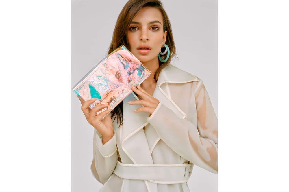 Emily Ratajkovski Alison Lou Jewelry Campaign Lucite Hoop Earrings Size 90s Lookbook Jewelry