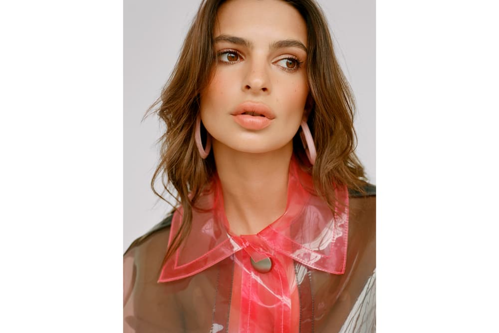 Emily Ratajkovski Alison Lou Jewelry Campaign Lucite Hoop Earrings Size 90s Lookbook Jewelry