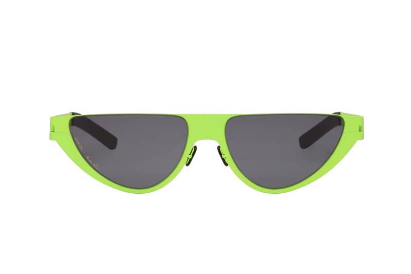 Martine Rose Lime Green Black Sunglasses Cat Eye Summer Chic