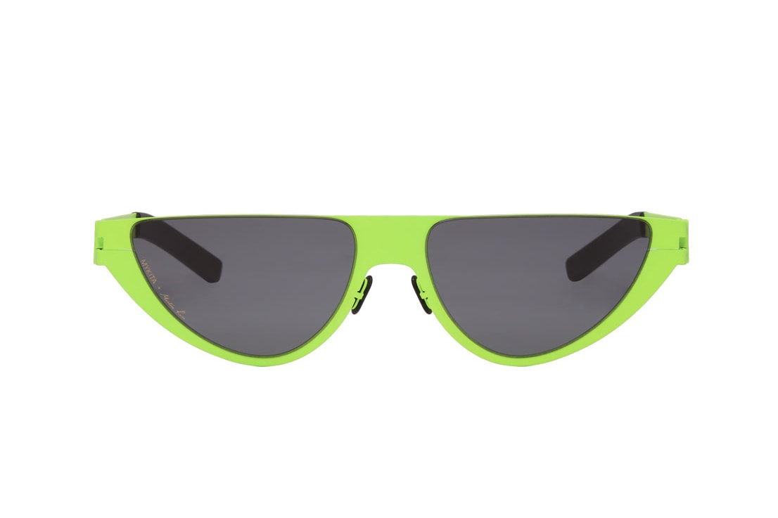 Martine Rose Lime Green Black Sunglasses Cat Eye Summer Chic