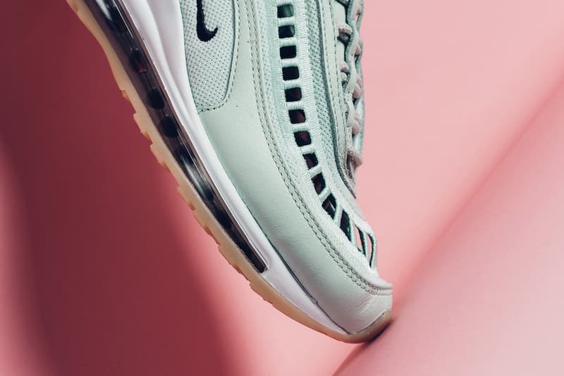 Nike Air Max 97 Ultra "Barely Green/Gum" Sneaker Woven Mesh Panel