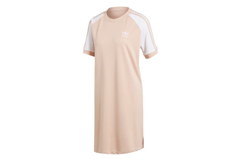 adidas originals dusky dusty pastel pink dress t-shirt backpack logo slides adilette fan bingbing yang mi