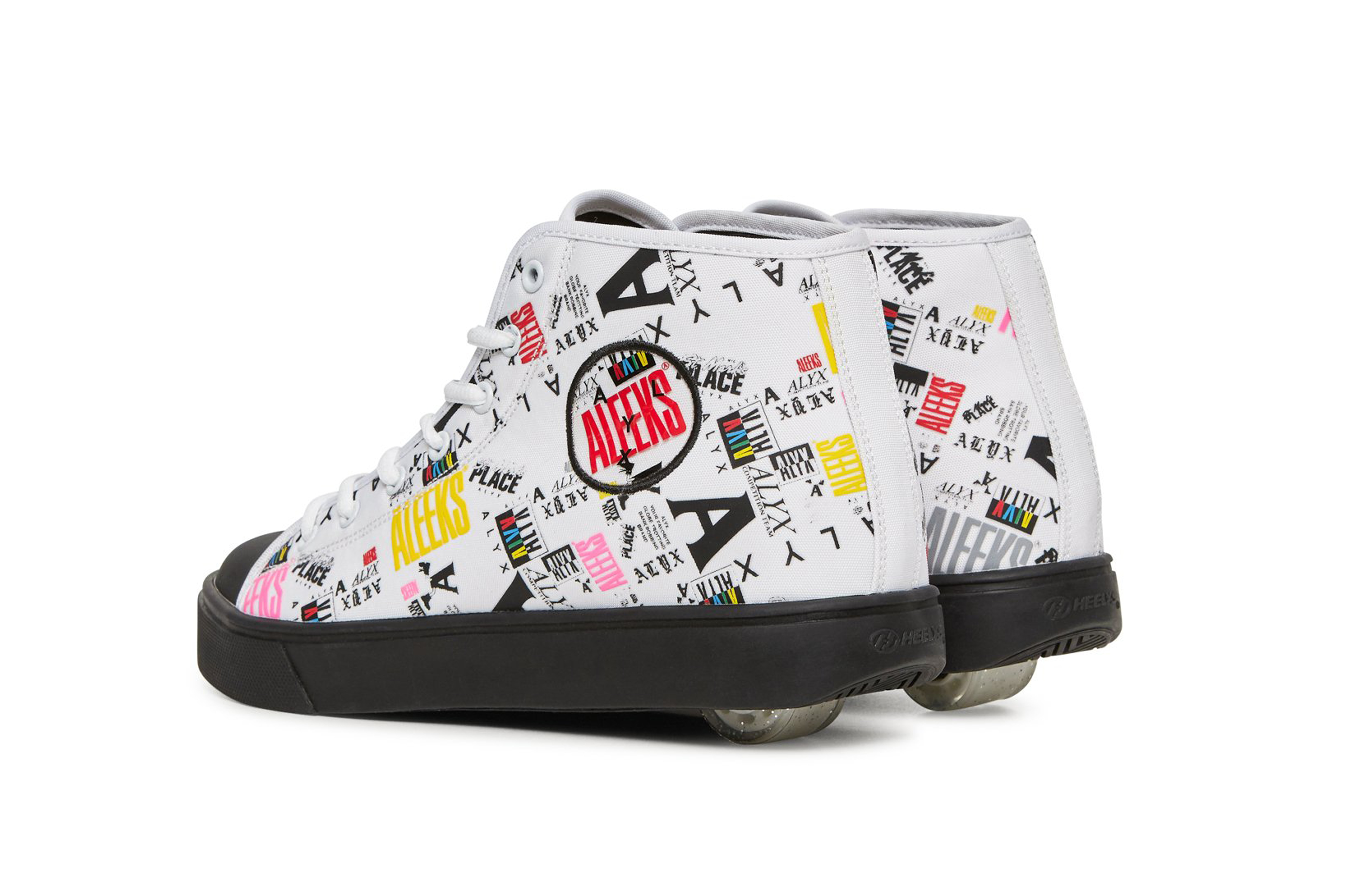 ALYX x HEELYS High Top Sneaker Collaboration Print Wheeled Shoe Childhood 90s Kid