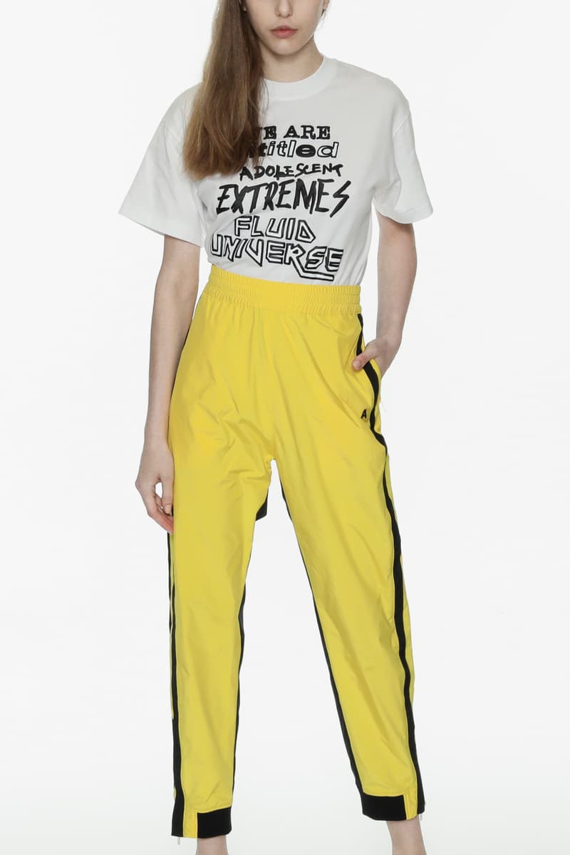 ambush joyce verbal yoon exclusive capsule tracksuit track jacket pants punk tshirt tee yellow black white
