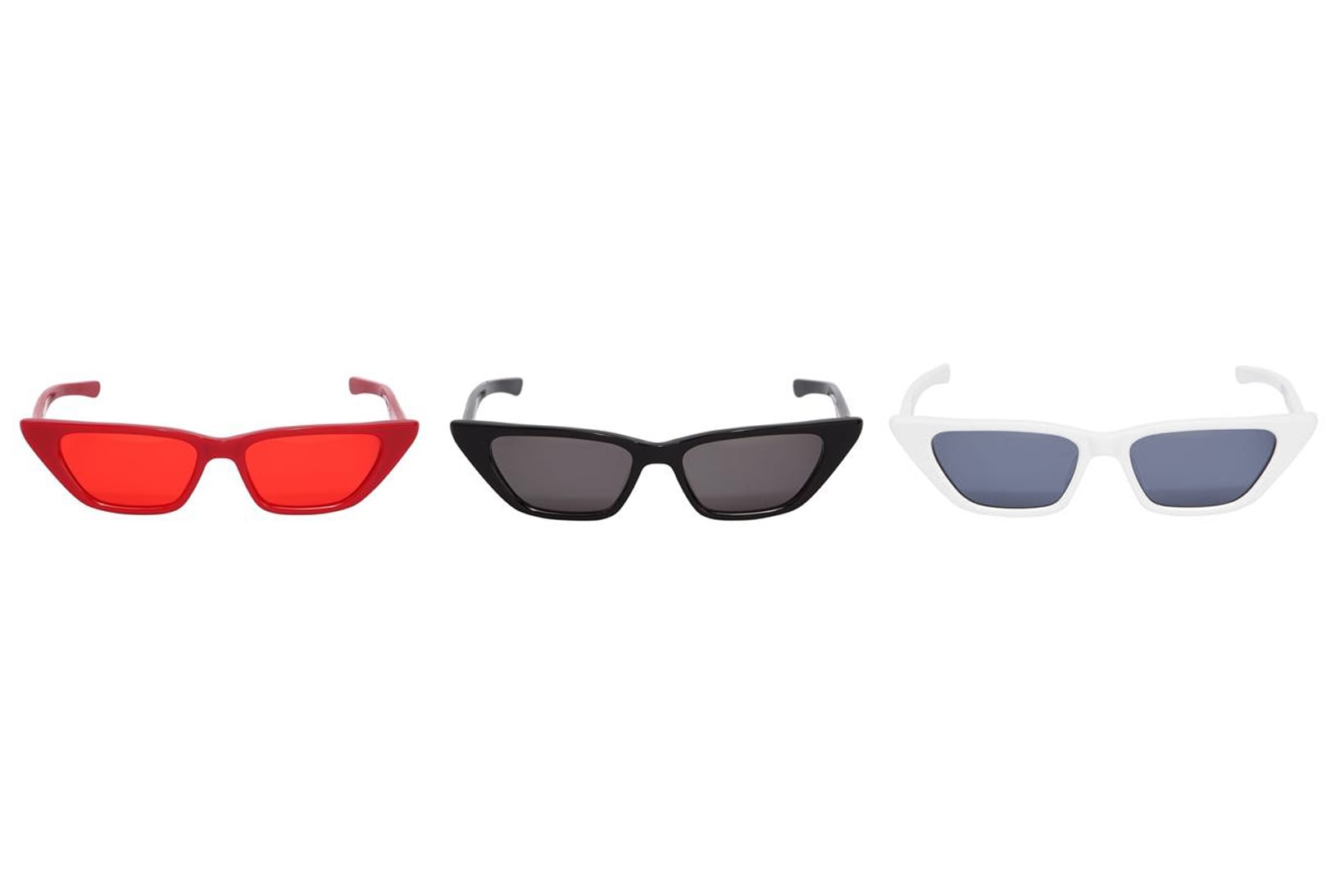 AMBUSH MOLLY Acetate Squared Cat-Eye Sunglasses Red Black White