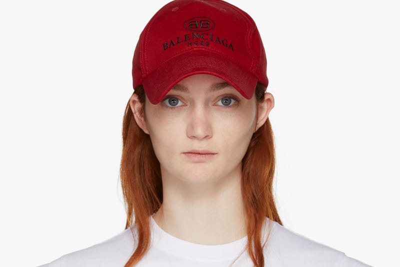 balenciaga red hat