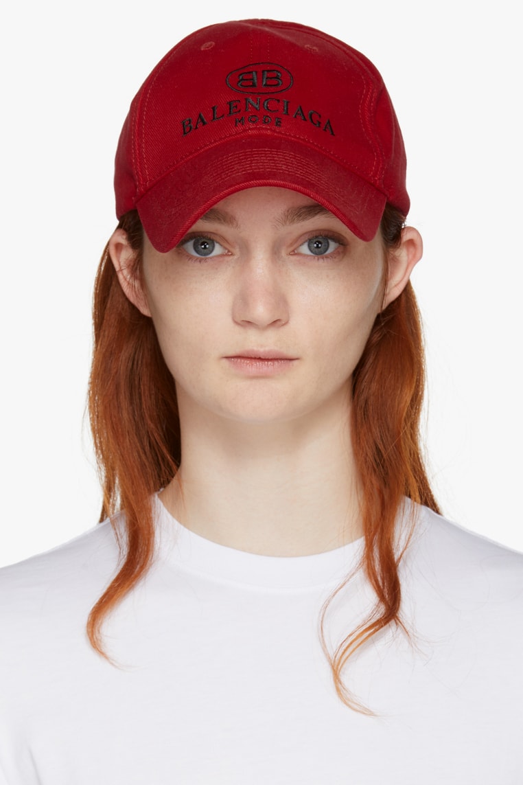 balenciaga demna gvasalia bb dad cap red scarlet front white shirt ginger hair