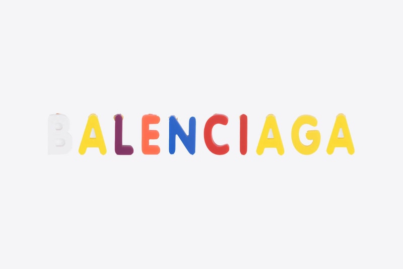 Balenciaga Magnet Alphabet Earring Rainbow