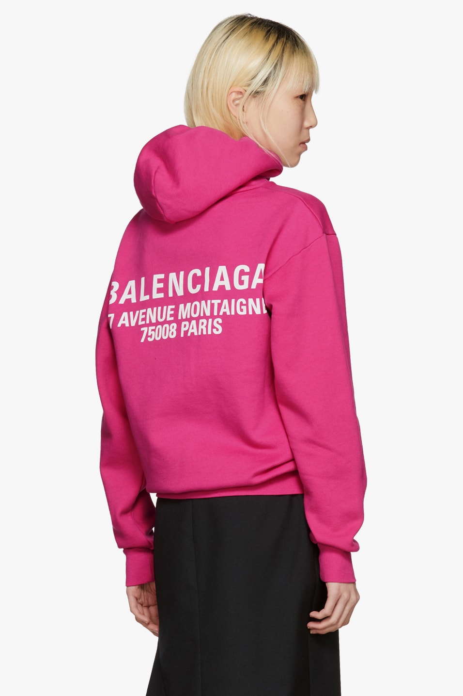 Balenciaga New Logo Hoodies Sweatshirts Casual Streetwear Pink Black Red