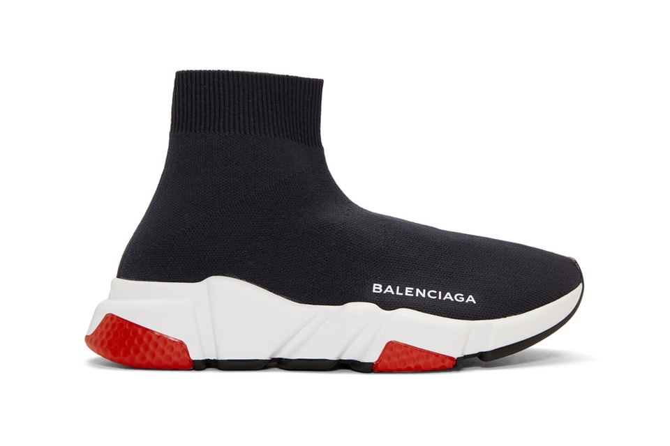 Uændret Smag Midlertidig Balenciaga Drops Speed High-Top Trainer Navy Red | HYPEBAE