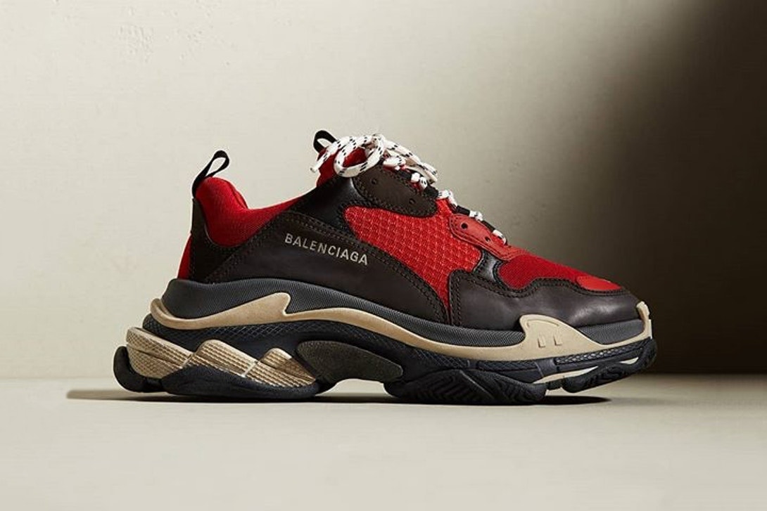 Balenciaga Triple-S Red/Black/White Colorway Sneaker Footwear Shoe Chunky Dad Shoe