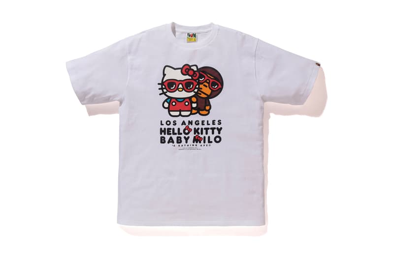 Los Angeles Hello Kitty A Bathing Ape bape black white baby milo sanrio