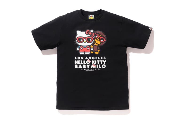 Los Angeles Hello Kitty A Bathing Ape bape black white baby milo sanrio