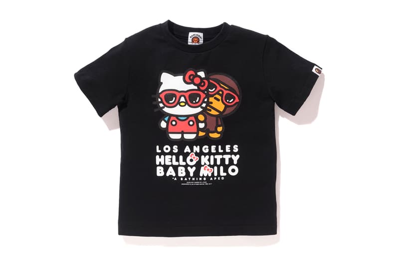 Los Angeles Hello Kitty A Bathing Ape bape black white baby milo sanrio