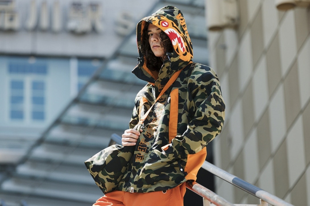 BAPE PORTER STAND SS18 Capsule Collection Spring Summer 2018 Anorak Shark A Bathing Ape Fanny Pack T-shirt bag