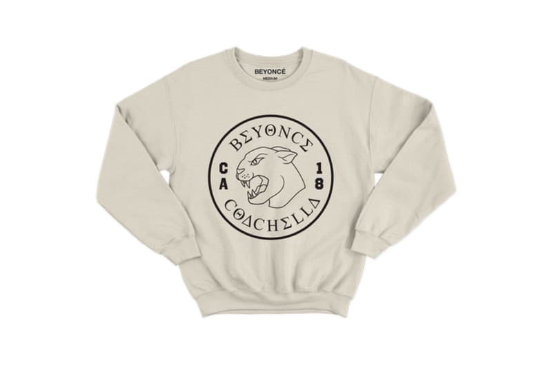 Beyoncé Coachella 2018 Merch Black Panther Crewneck Grey