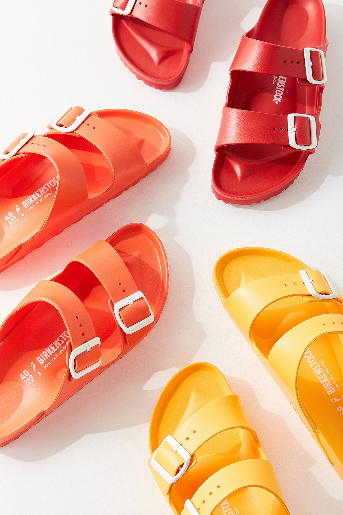 Birkenstock Arizona EVA Sandals Orange Red Yellow Urban Outfitters Price Release Slip Ons Slippers Where to Buy