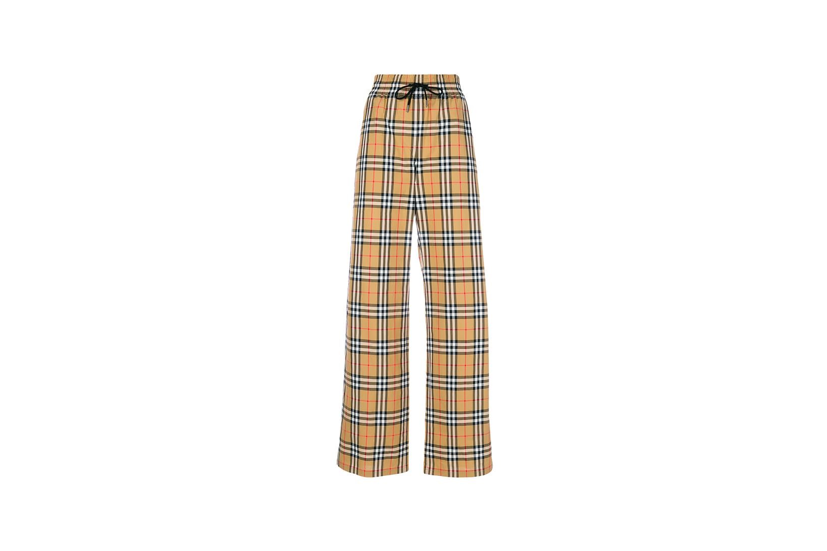 Contrast Check Cotton Cargo Pants Archive Beige | The Webster