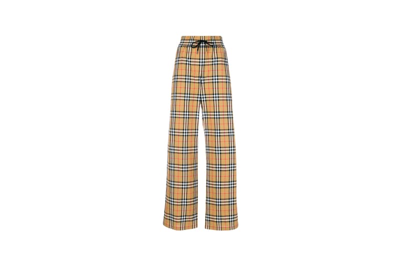 Burberry Stripe Check Pants Tan