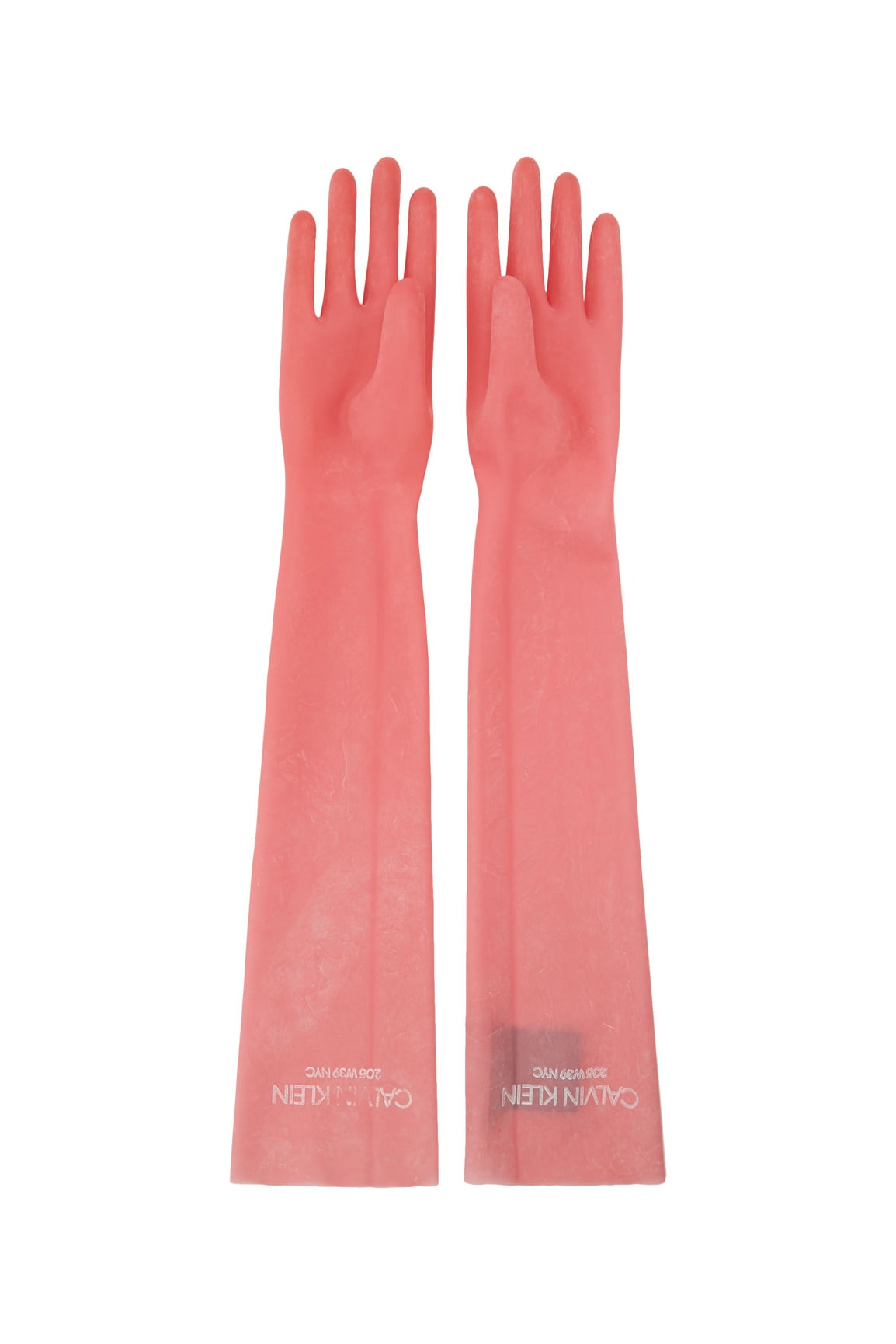 CALVIN KLEIN 205W39NYC Pink Rubber Gloves Raf Simons Dish Gloves