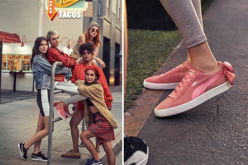 Cara Delevingne PUMA Suede Bow Pink