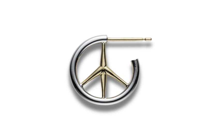 CAREERING Spring Summer 2018 Earrings Peace Sign Hoop Silver Gold